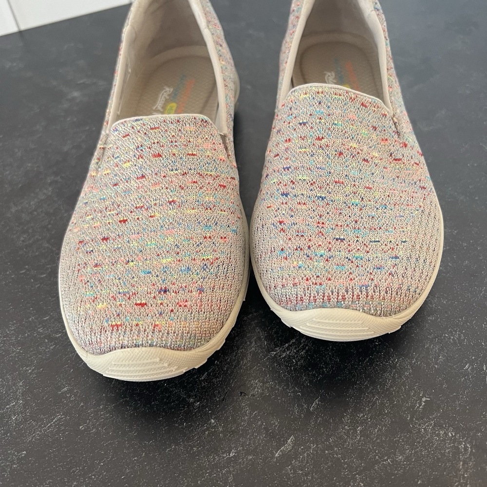 Skechers Relaxed Fit Tan and Rainbow Women's Size 7 - Roomy Toebox, Cushioned